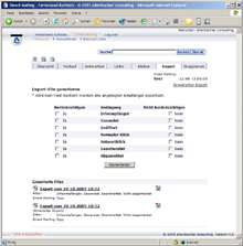 Datenexport im CSV-Format.